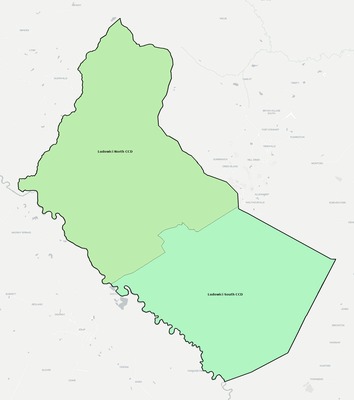 Long County GA townships and subdivisions map