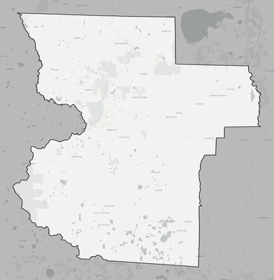 Lowndes County GA county basemap context