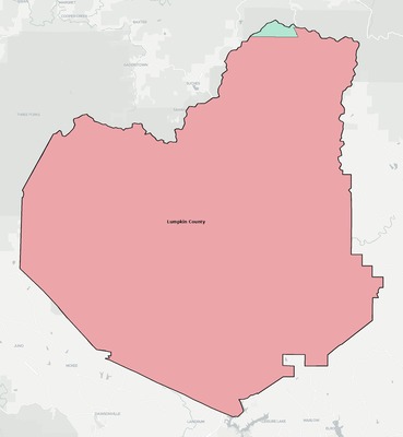 Lumpkin County GA school district boundaries map