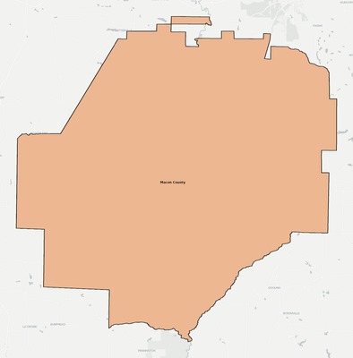 Macon County GA school district boundaries map