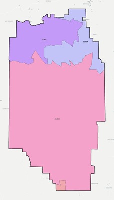 Marion County GA ZIP code boundaries map