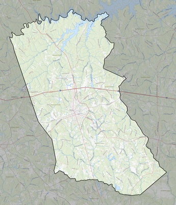 McDuffie County GA USGS topo map