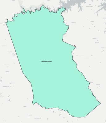 McDuffie County GA school district boundaries map