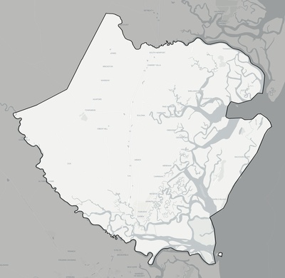 McIntosh County GA county basemap context