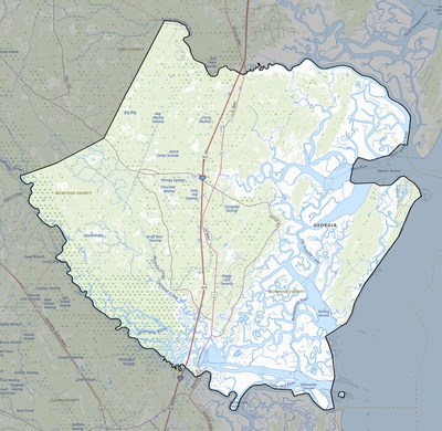 McIntosh County GA USGS topo map