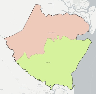 McIntosh County GA townships and subdivisions map