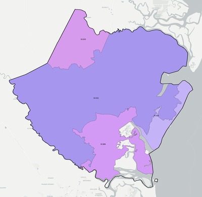 McIntosh County GA ZIP code boundaries map