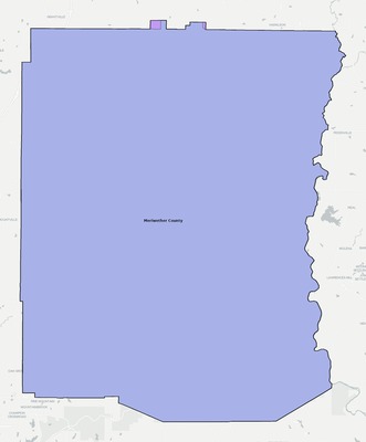 Meriwether County GA school district boundaries map