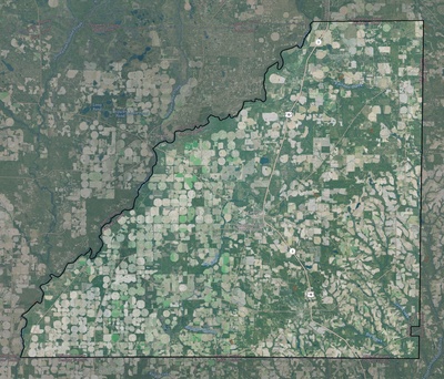 Mitchell County GA USGS imagery and topo map
