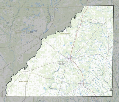 Mitchell County GA USGS topo map