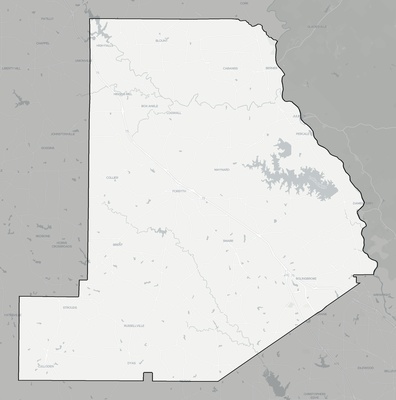 Monroe County GA county basemap context