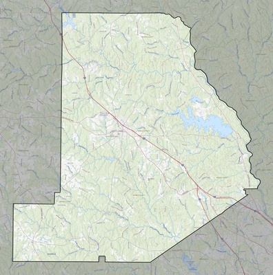 Monroe County GA USGS topo map