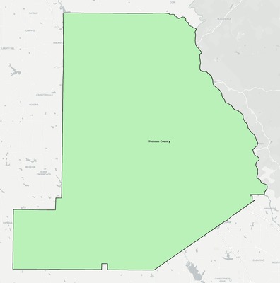 Monroe County GA school district boundaries map