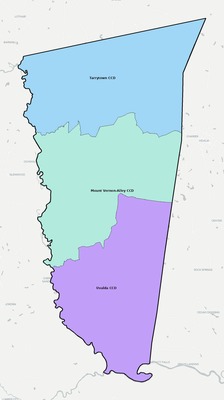 Montgomery County GA townships and subdivisions map