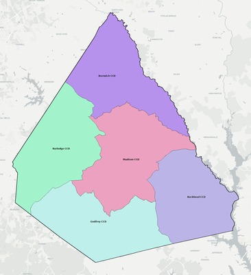 Morgan County GA townships and subdivisions map