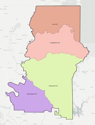Murray County GA townships and subdivisions map