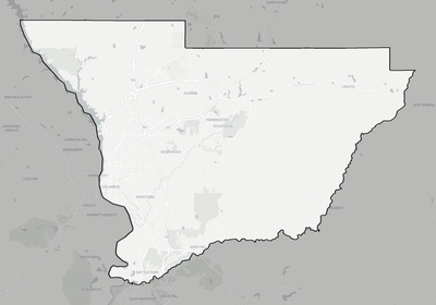 Muscogee County GA county basemap context