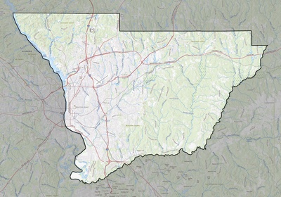 Muscogee County GA USGS topo map