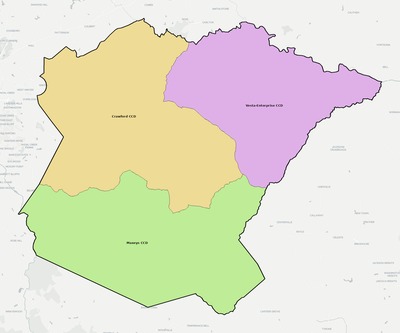 Oglethorpe County GA townships and subdivisions map