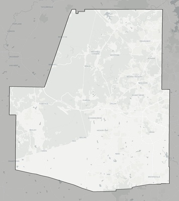 Paulding County GA county basemap context