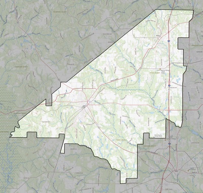 Peach County GA USGS topo map