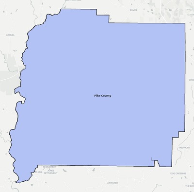 Pike County GA school district boundaries map