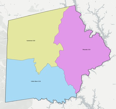 Putnam County GA townships and subdivisions map