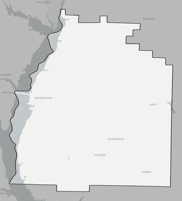 Quitman County GA county basemap context