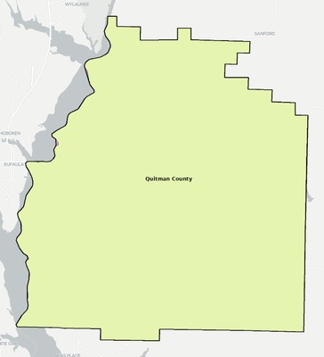 Quitman County GA school district boundaries map
