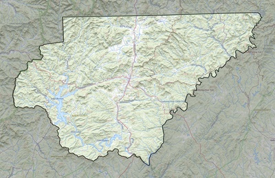 Rabun County GA USGS topo map