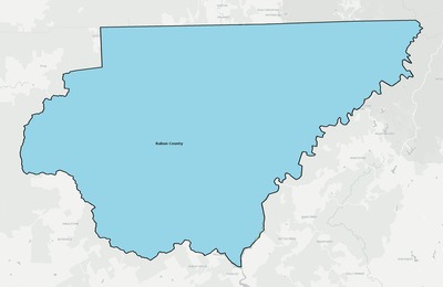 Rabun County GA school district boundaries map