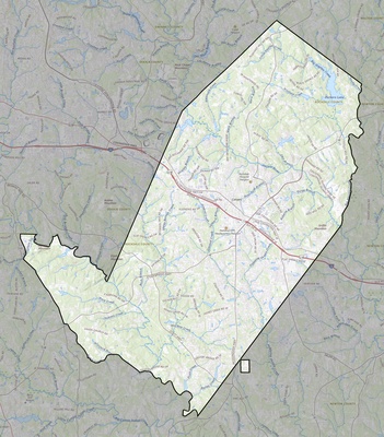 Rockdale County GA USGS topo map