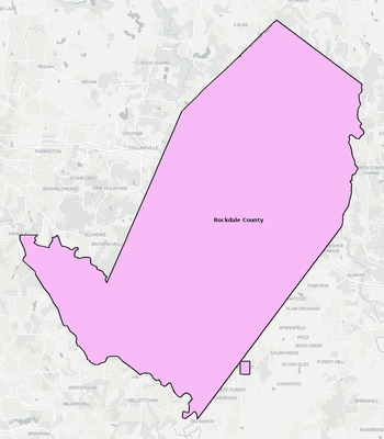 Rockdale County GA school district boundaries map