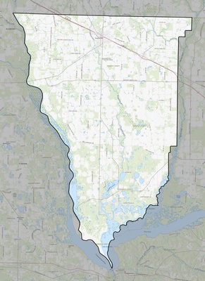 Seminole County GA USGS topo map