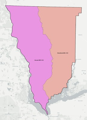 Seminole County GA townships and subdivisions map