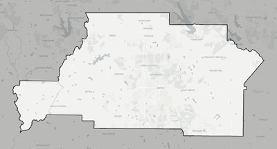 Spalding County GA county basemap context