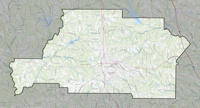 Spalding County GA USGS topo map