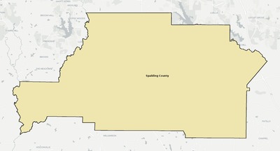 Spalding County GA school district boundaries map