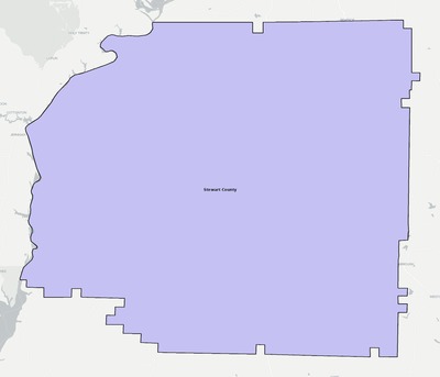 Stewart County GA school district boundaries map