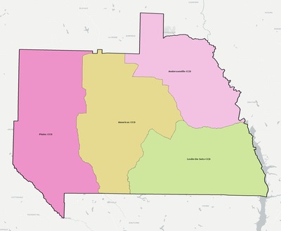 Sumter County GA townships and subdivisions map