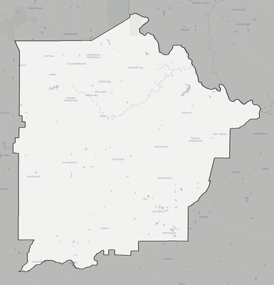 Talbot County GA county basemap context