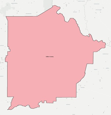 Talbot County GA school district boundaries map