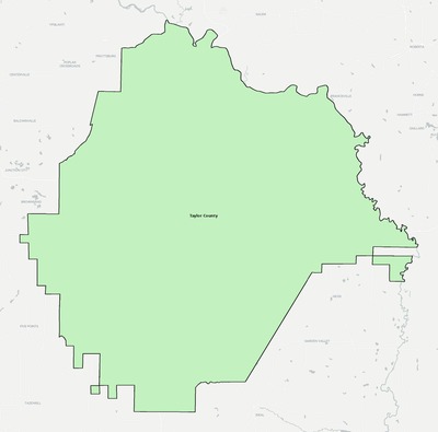 Taylor County GA school district boundaries map