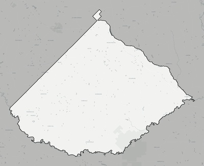 Telfair County GA county basemap context