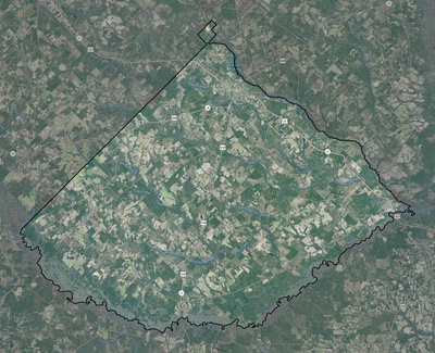 Telfair County GA USGS imagery and topo map