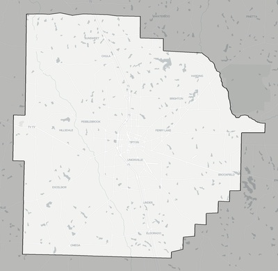Tift County GA county basemap context