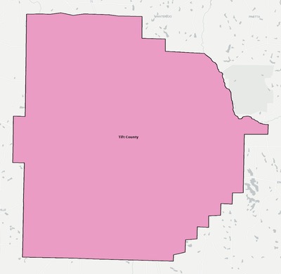 Tift County GA school district boundaries map