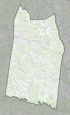 Toombs County GA USGS topo map