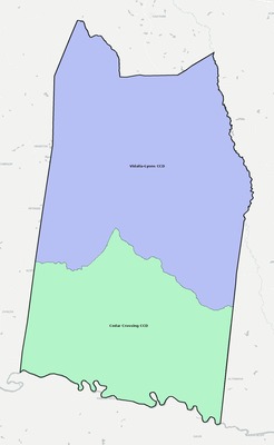 Toombs County GA townships and subdivisions map