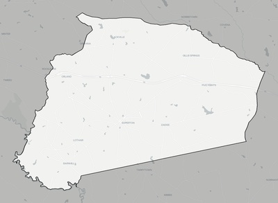 Treutlen County GA county basemap context